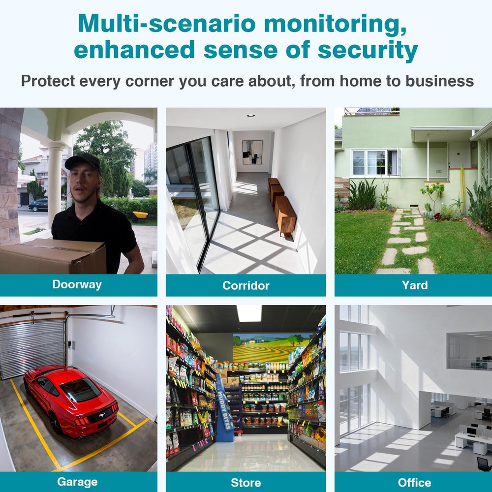 Wireless Security Camera System with 10.1" Monitor 4pcs 5MP Camera