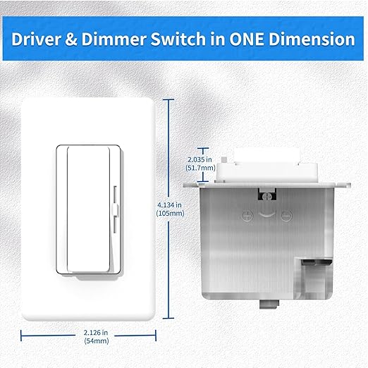 Dimmer and Driver Switch in one, AC120V 96W ON/Off Output Voltage: 24V +/-0.5V