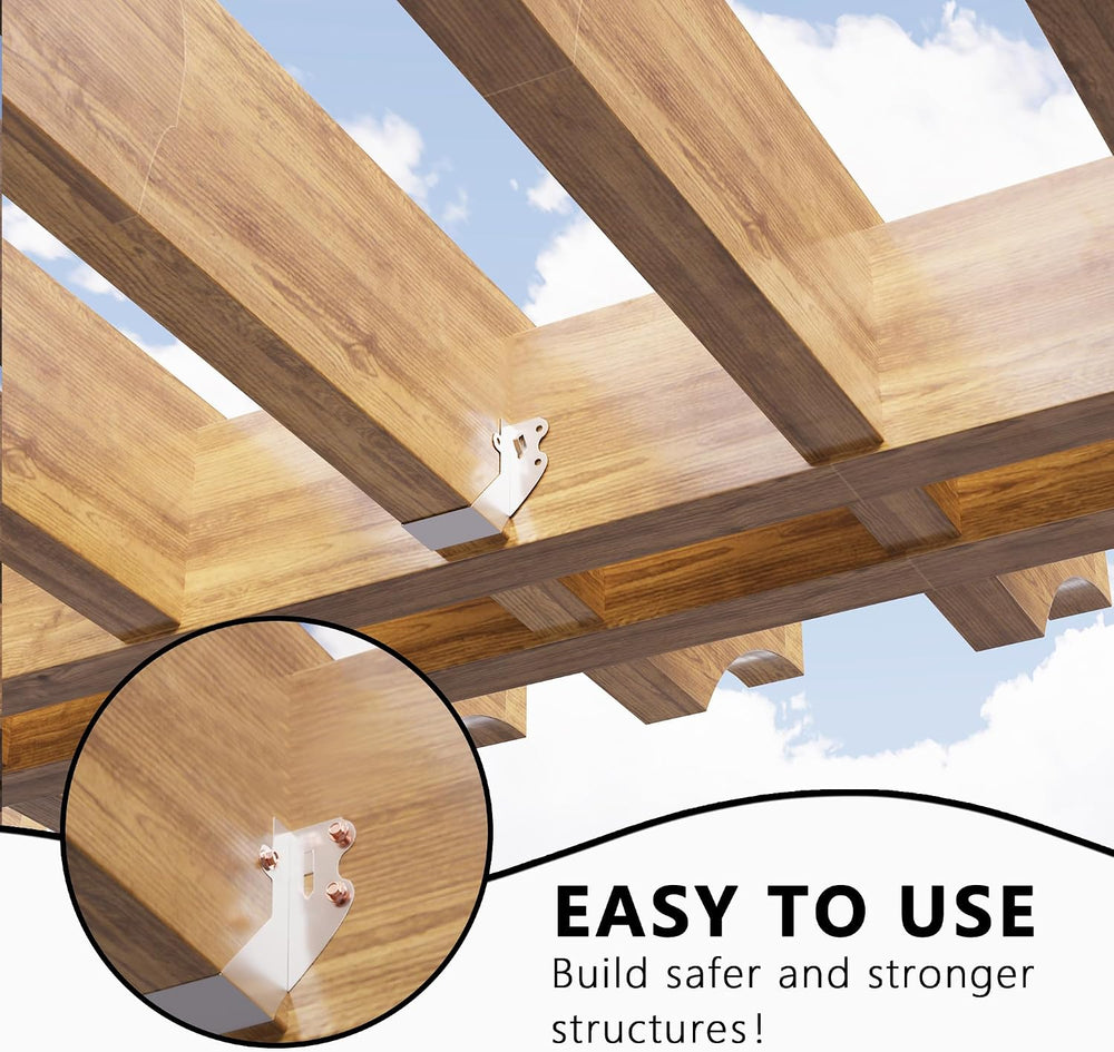 25 Pack 2x4 Joist Hangers with Screws for Wood, Galvanized Face Mount