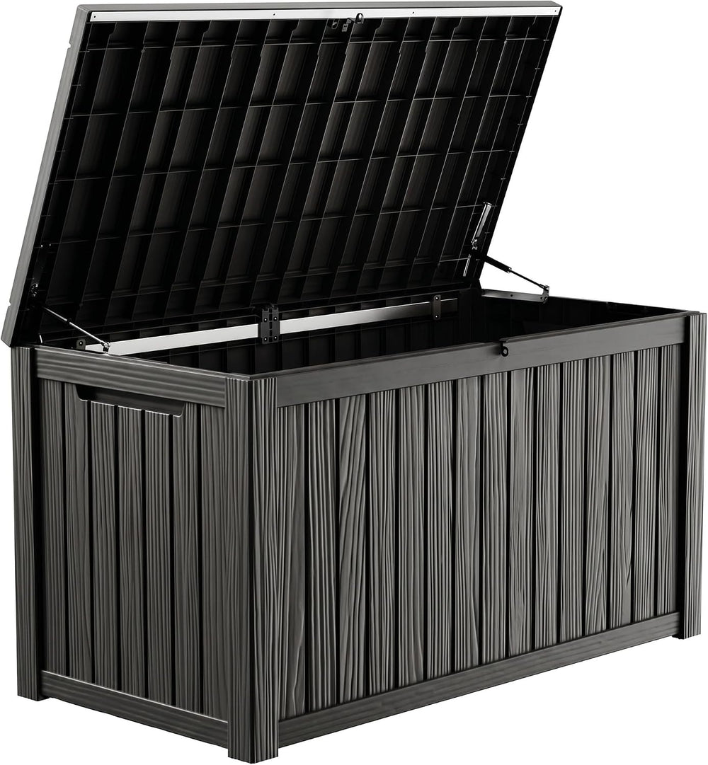 PatioZen 200 Gallon Deck Box, Outdoor Storage Box, Outdoor Storage Box for Cu...