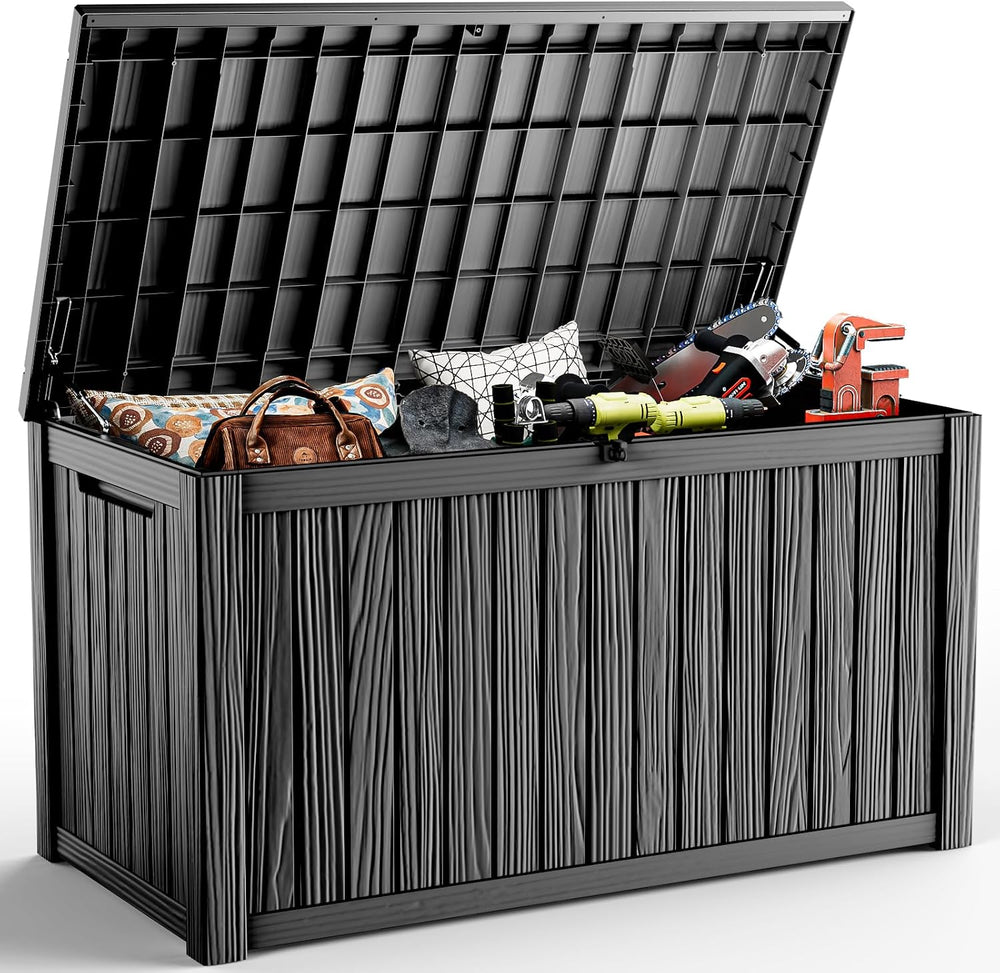 DRATO 200 Gallon Deck Boxes Outdoor Waterproof, Lockable Outdoor Storage Box ...