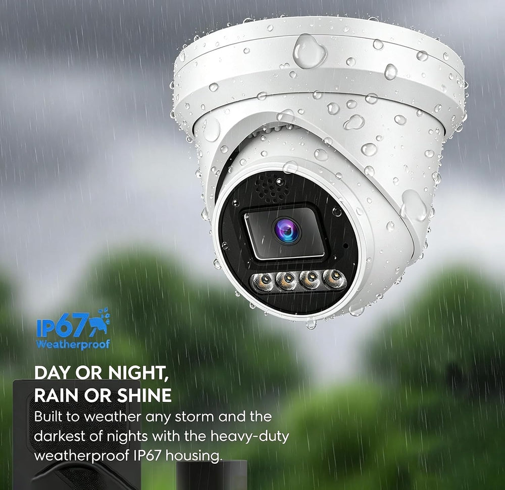 Real HD 8MP 4K PoE IP Full Color Night Vision Security Camera Outdoor, 2.8mm ...