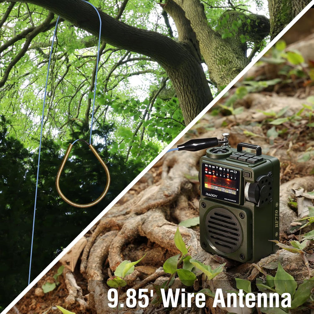 Raddy RF750 Portable Shortwave Radio AM/FM/SW/WB Receiver with NOAA Alerts - ...
