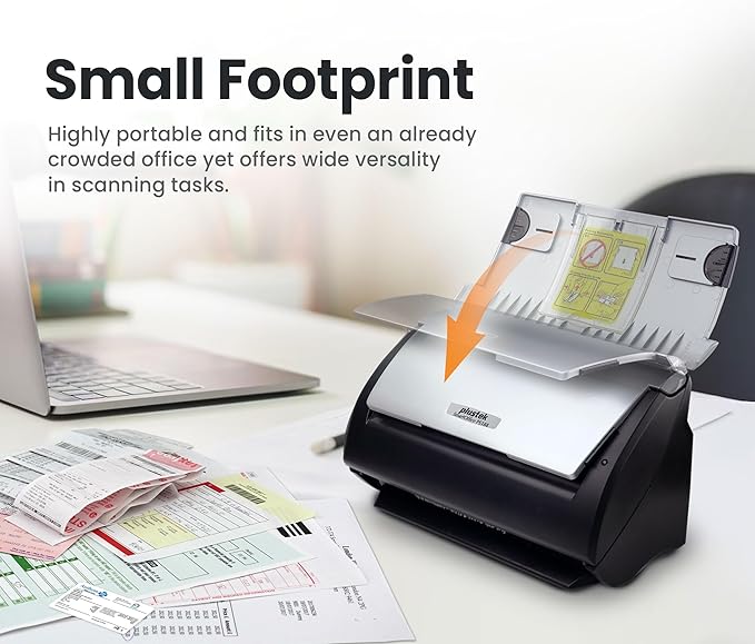 Plustek PS188 High Speed Double-Sided Color Document Scanner,