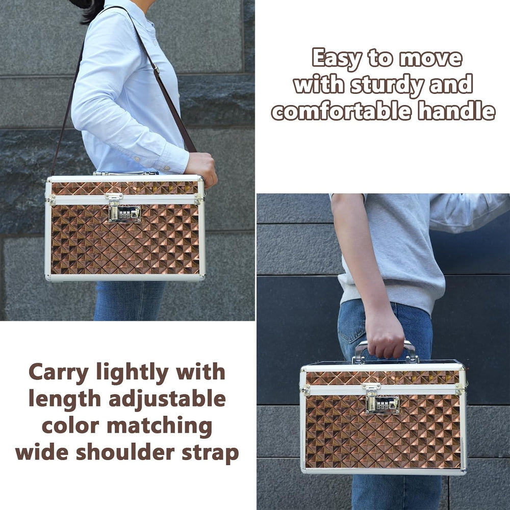 Storage Lock Box with Combination Lock, Lockable Medicine Storage Box, Empty ...