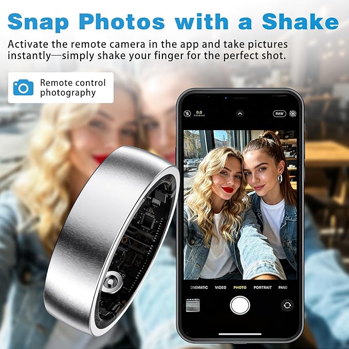 S SECRETTOP Smart Ring for Women Men, Activity Tracker, Heart Rate Monitor