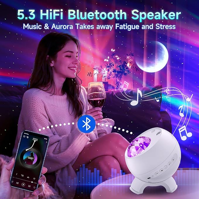 Galaxy Projector Northern Lights Projector, 180 Lighting Modes Galaxy Light