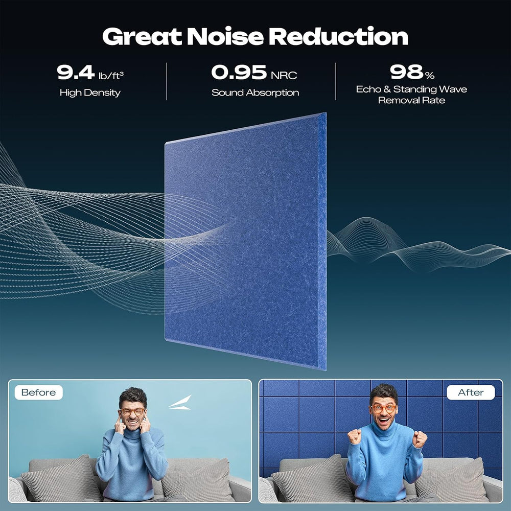 Sonicism 22 Pack Acoustic Wall Panels