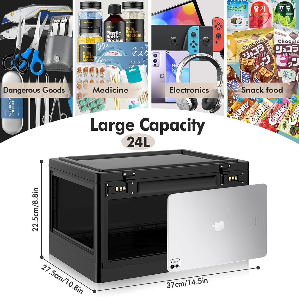 Extra Large Lock Box for Medication Safe, Medicine Lockable Storage Box with ...