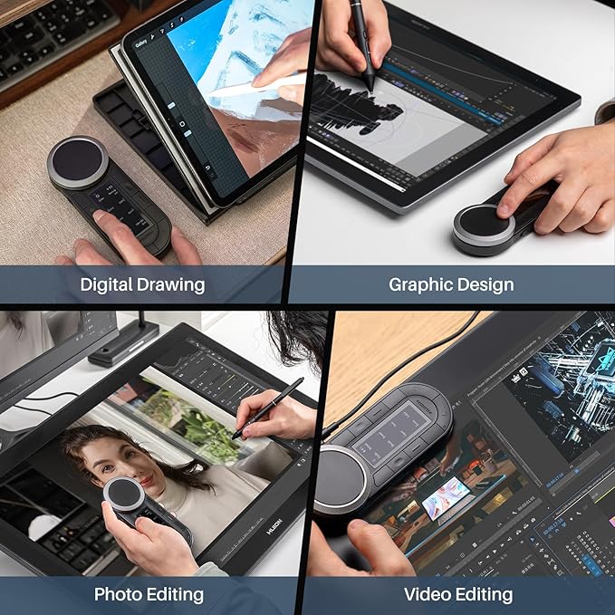 HUION Keydial Remote Bluetooth Programmable Keypad