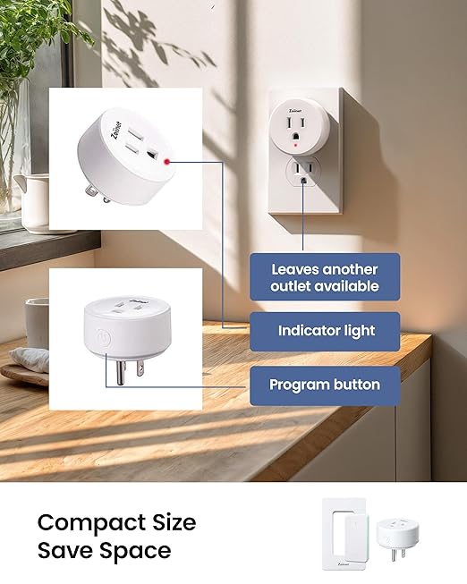 Zoiinet Remote Control Outlet Plug Switch, Buckle Design & Removable Wire...