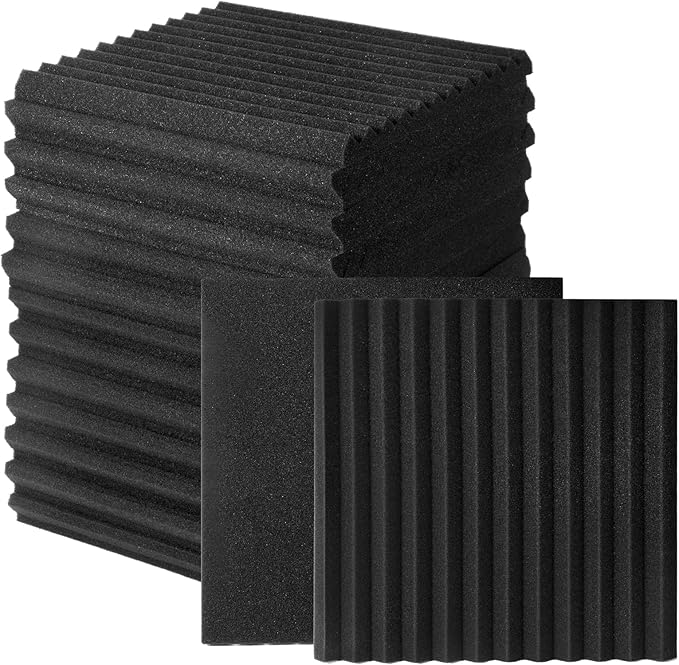 50 Pack Acoustic Foam Panels 1" X 12" X 12" Wedge Soundproof S...