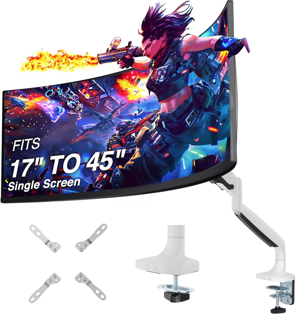 AVLT Single 17"-45" Monitor Arm Desk Mount Premium Mechanical Sprin...