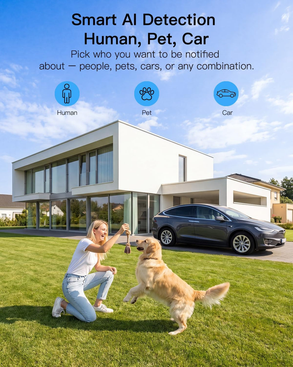VIMTAG 2.5K Pan/Tilt Wired Outdoor Security Camera for Home, Dual-Band WiFi