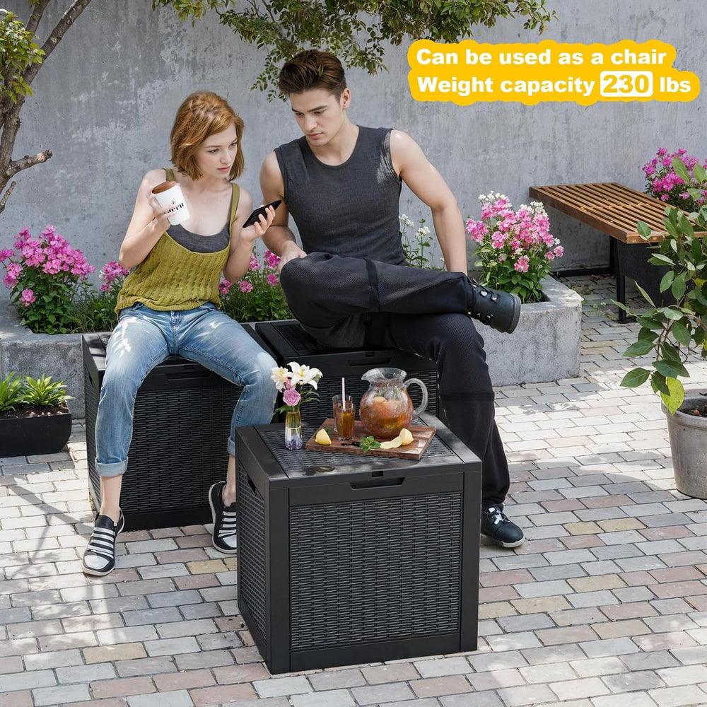 Deck Box Large Outdoor Storage for Patio Furniture, Outdoor Cushions, Garden ...