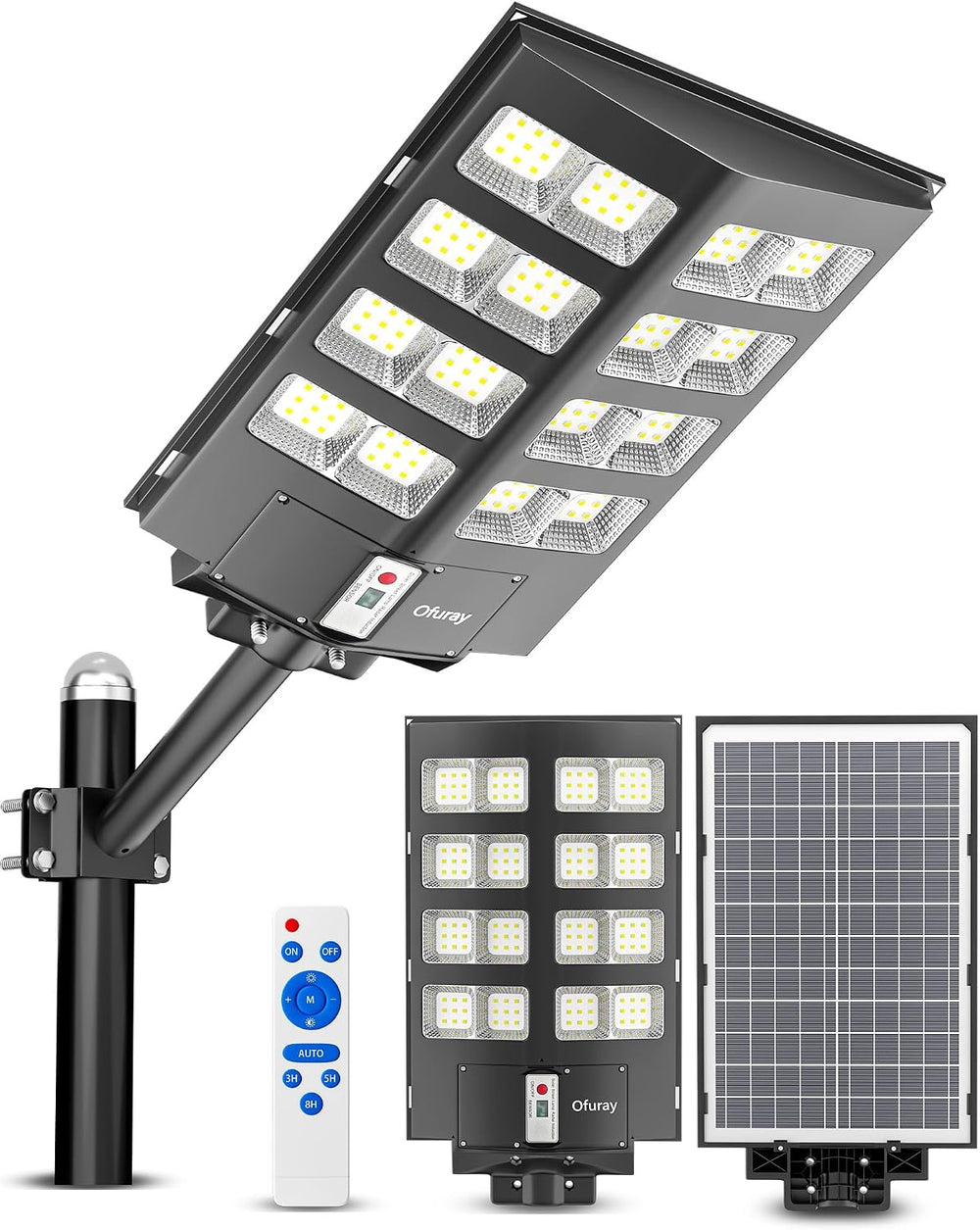 Ofuray Of-2600W Solar Street Lights Outdoor, 268000LM Solar Security Flood