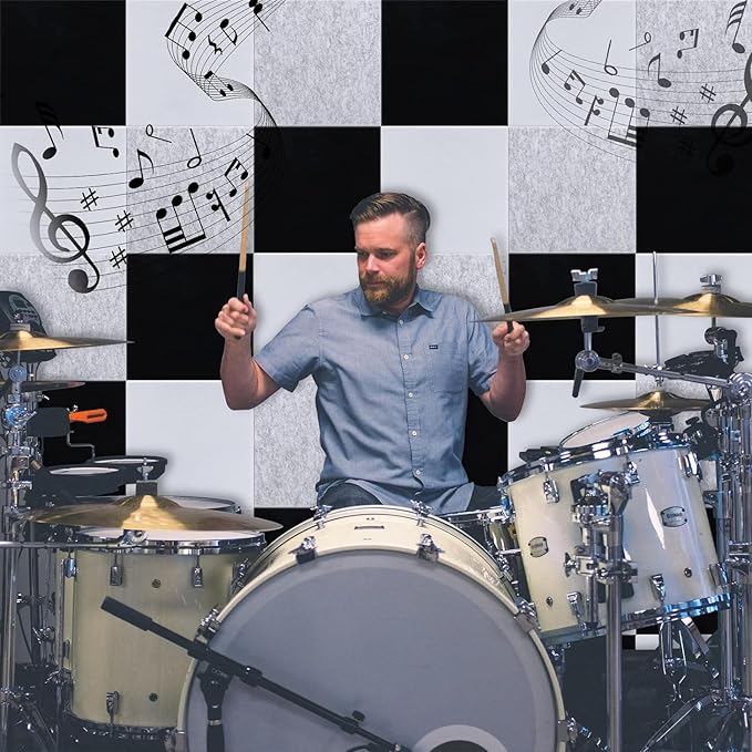 18 Pack Acoustic Panels-12"X12"X 0.4"Soundproof Wall Panels, H...