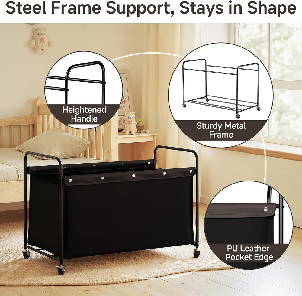 StorageWorks 200L Extra Large Storage Chest with Wheels for Living Room