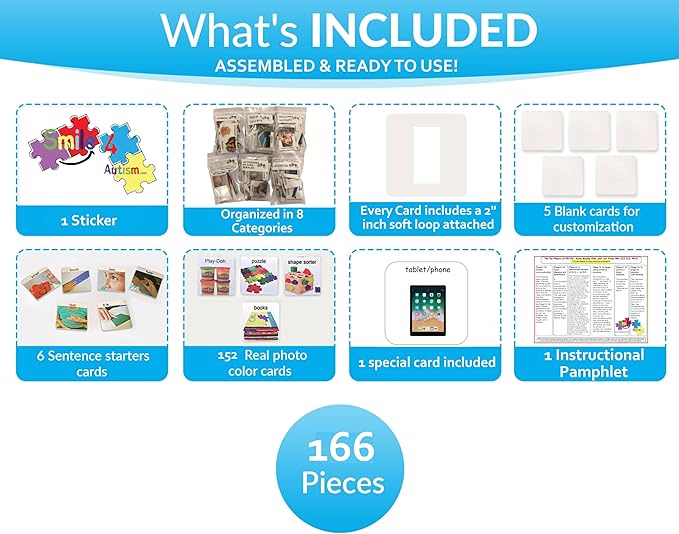 Smile4Autism Large 2"x2" Loose Visual Picture Cards, Receptive and ...