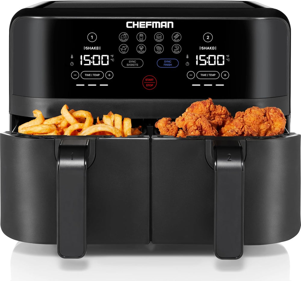 Chefman TurboFry Touch Dual Air Fryer, Maximize The Healthiest Meals