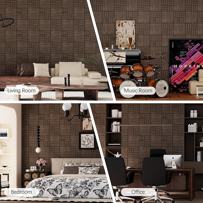 ARMURO 4 Packs Acoustic Wall Panels