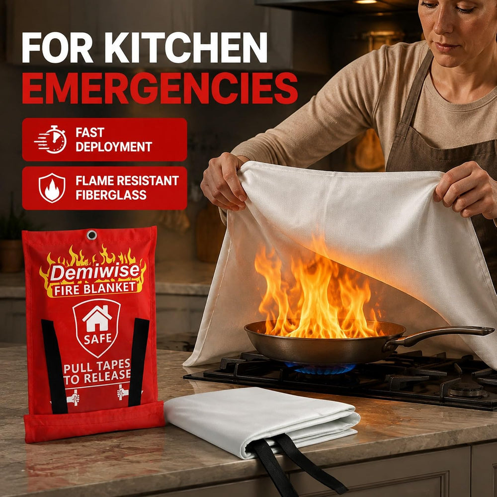 Emergency Fire Blankets for Home and Kitchen,4-Pack 40"x40"