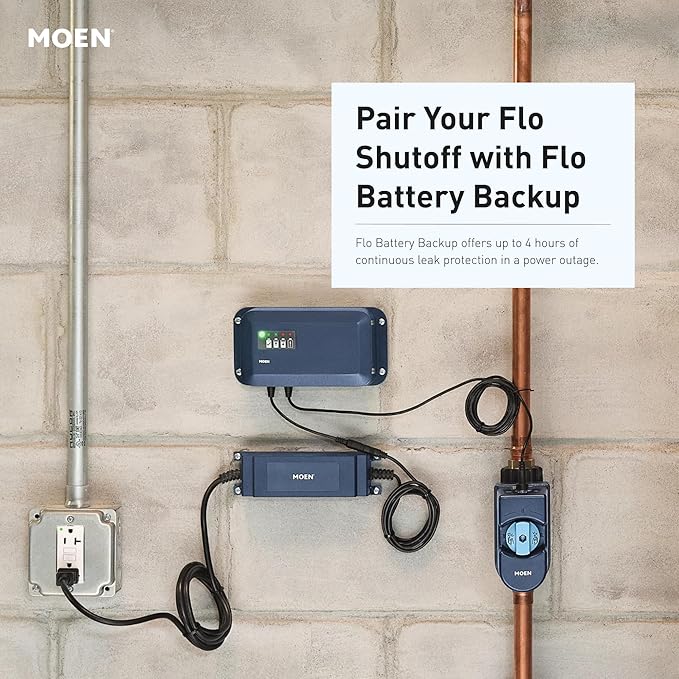 Moen Flo Smart Water Monitor and Automatic Shutoff Sensor, Wi-Fi Connected