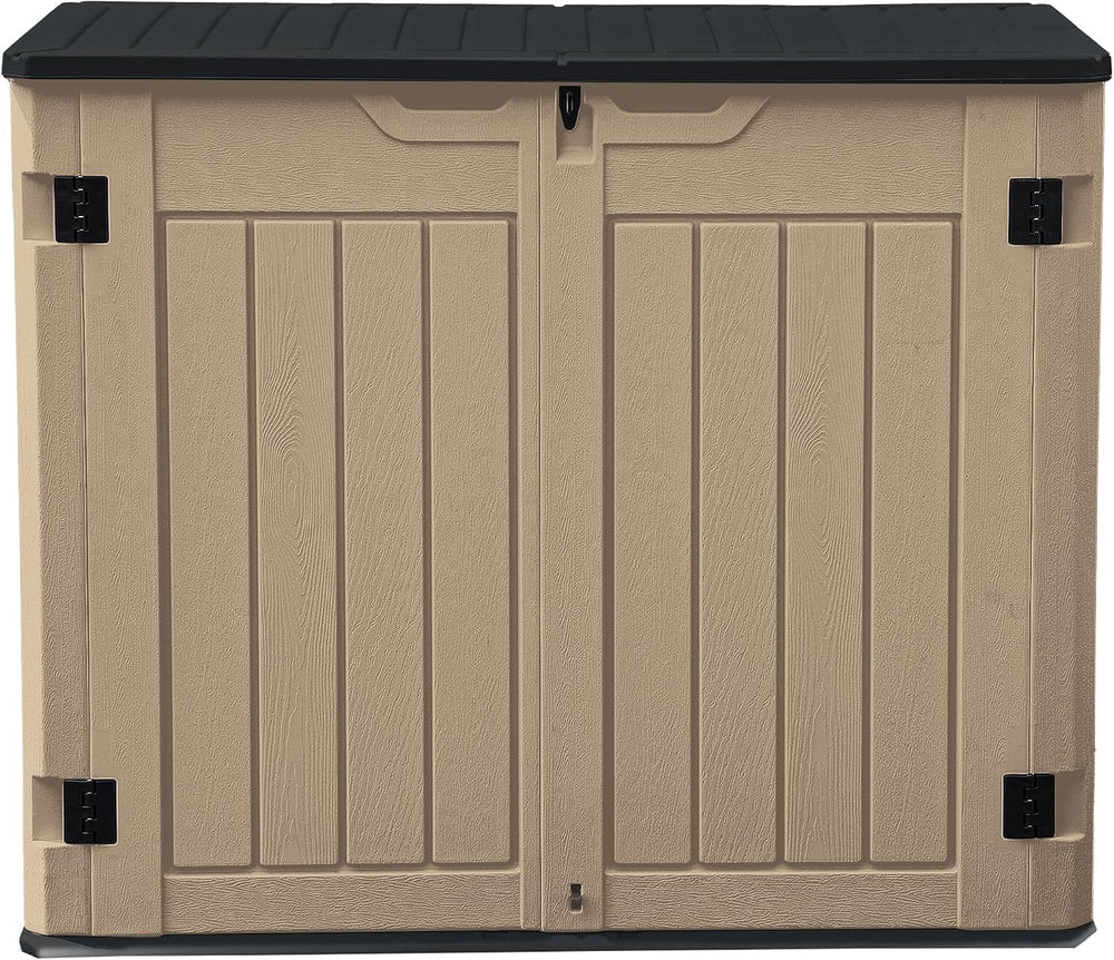 DWVO 35 Cu Ft Outdoor Horizontal Storage Shed w/o Shelf, 39 in Height Storage...