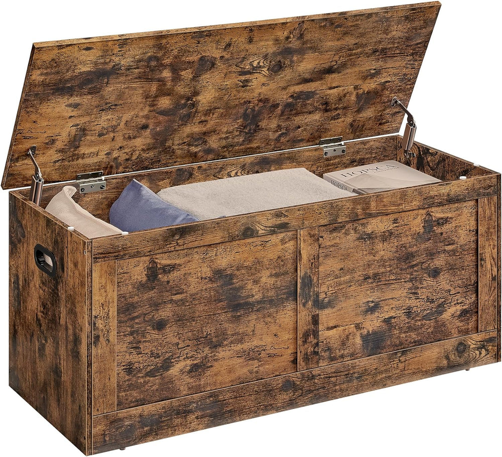 VASAGLE Storage Chest with 2 Safety Hinges, 15.7 x 39.4 x 18.3 Inches