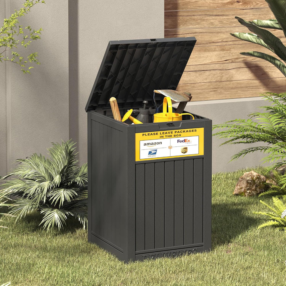 LHBGO Package Delivery Box for Outside with Sign, 48 Gallon Storage with Lock...