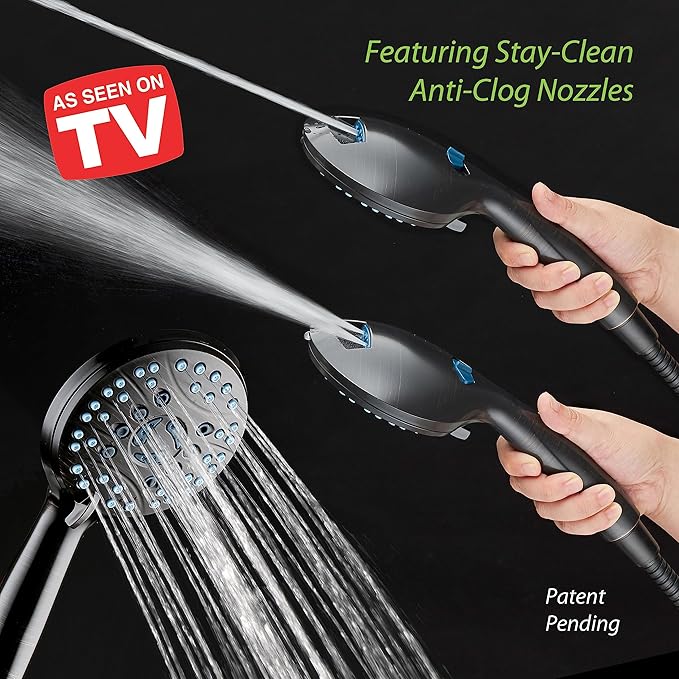 Hotel Spa AquaCare As-Seen-On-TV High Pressure Handheld/Rain 50-mode 3-way