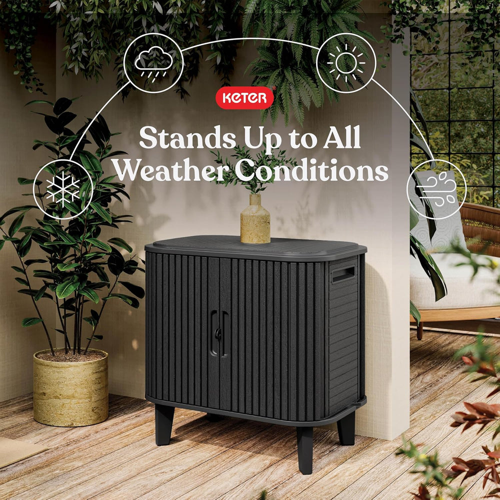 Keter Velo 30 Gallon Outdoor Storage Cabinet (2 Pack)