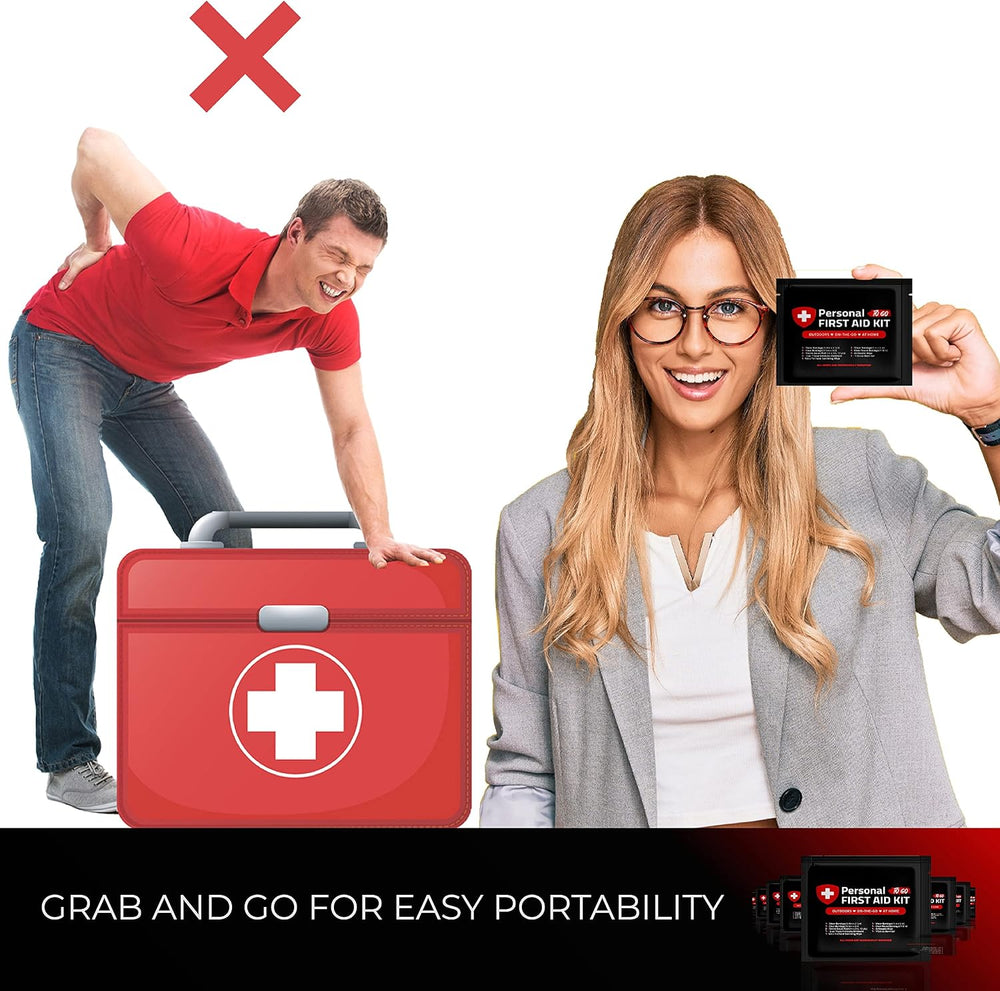 Portable Travel Size First Aid Kit - Assorted Pack | Perfect for Home, Office...