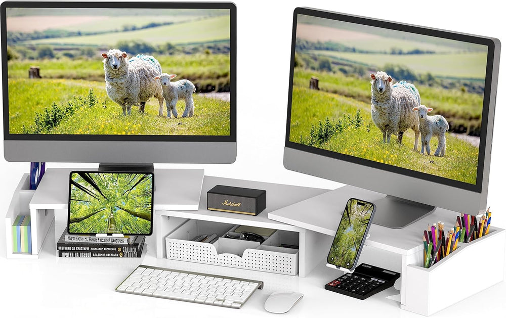 Simple Houseware Desk Dual Monitor Stand Riser