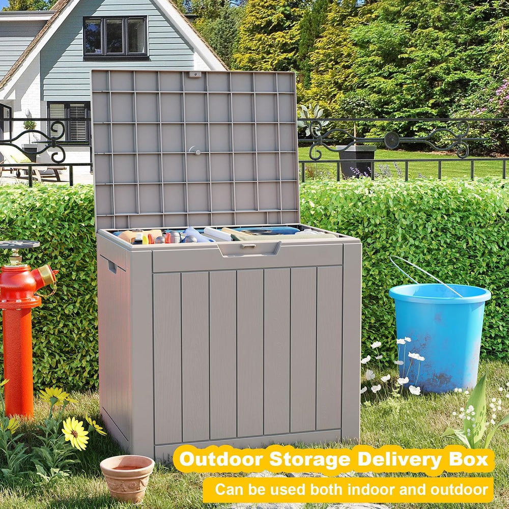 ROJIK 35 Gallon Deck Box Outdoor, Waterproof Outdoor Storage Boxes with Lids,...