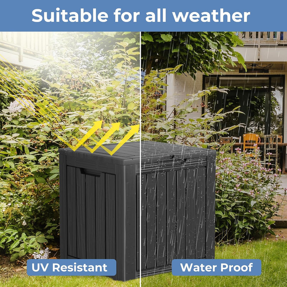 Outdoor Storage Box, 31 Gallon Deck Box Indoor and Outdoor Use, Waterproof Re...