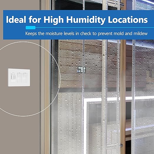 LIDER Humidity Sensor Switch and Motion Sensor Light Switch, PIR Sensor