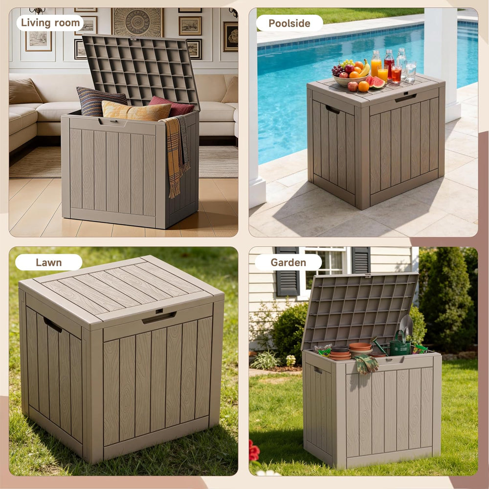 Deck Box Large Outdoor Storage for Patio Furniture, Outdoor Cushions, Garden ...