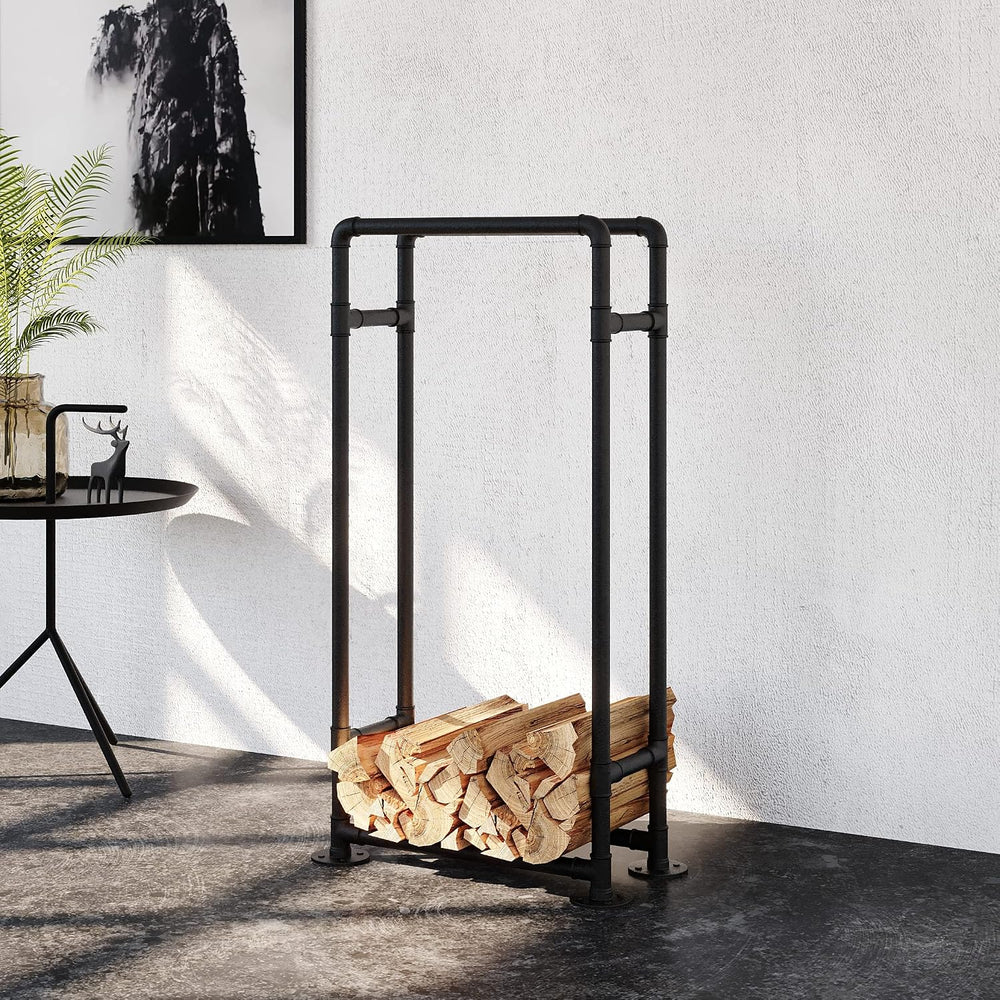 pamo Firewood Rack Vertical Indoor Outdoor – Heavy Duty, 21" x 38"
