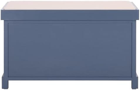SAFAVIEH Freddy Wood Storage Bench, 33" Farmhouse Blue AMH5736K