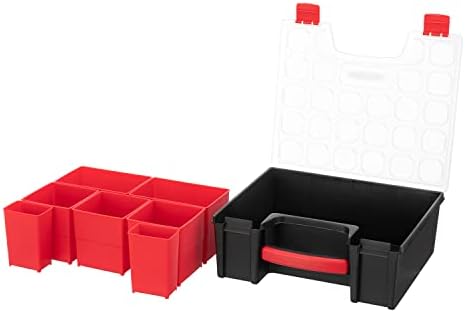 INTERTOOL Hardware Organizer with 7 Deep Removable Bins - Small Parts Storage...