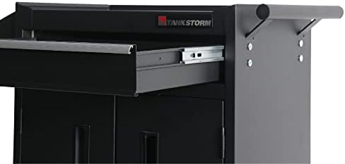 1 Drawer Tool Chest Heavy Duty Cart Steel Rolling Tool Box with Lockable Door...