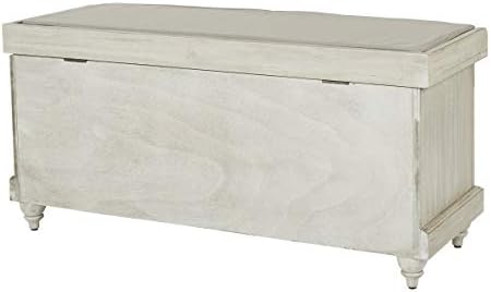 OSP Home Furnishings Dover Coastal Lift-Top Storage Bench with Shutter Face S...