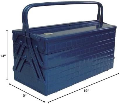 TRUSCO GT-470-B 3-Tier Tool Box, 18.6 x 8.7 x 13.4 inches (472 x 220 x 343 cm...