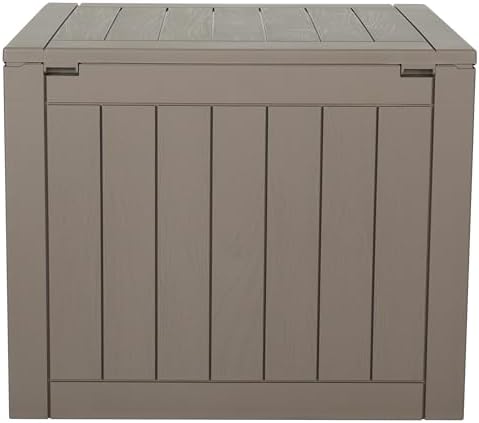 BTEXPERT Indoor Outdoor Storage Box, 30 Gallon Resin Deck Container for Packa...