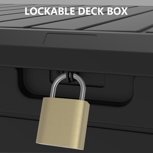 260 Gallon PRO Outdoor Storage Box Waterproof Lockable Resin Deck Box Large, ...