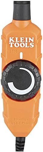Klein Tools ET16 Borescope, 8 mm 10-Foot Armored Waterproof Gooseneck Snake, ...