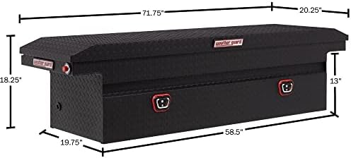 Weather Guard Saddle Truck Tool Box Aluminum Full Low Profile Textured Matte ...