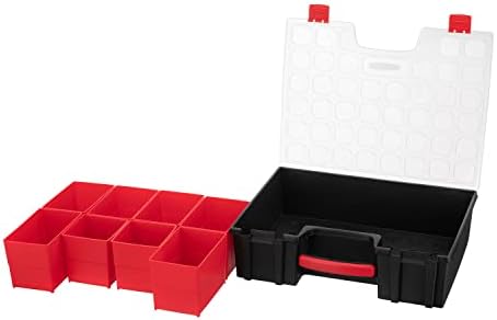 INTERTOOL Hardware Organizer with 8 Deep Removable Bins - Small Parts Storage...