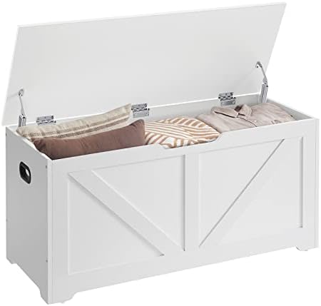 VASAGLE Storage Chest with 2 Safety Hinges, 15.7 x 39.4 x 18.1 Inches